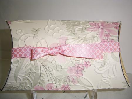Pink Floral Pillow Box by Geri Stringer
