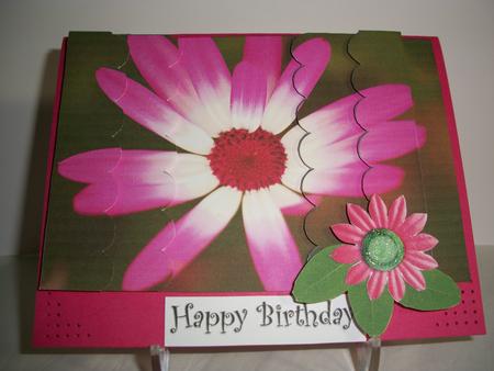 Daisy Side Stepped Card Topper by Geri Stringer