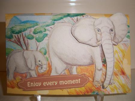 Elephants in Journey Gift Vouchers/money Wallet by Geri Stringer