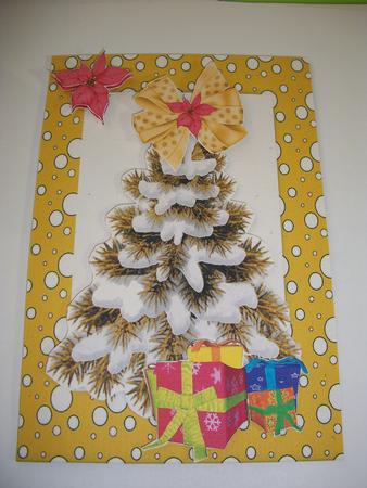Christmas Tree in Gold by Geri Stringer