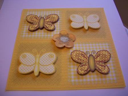 Yellow Butterflies on Frayed Patches by Geri Stringer