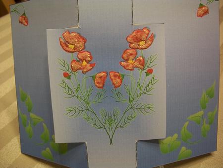 Red Flower Swing Card by Geri Stringer