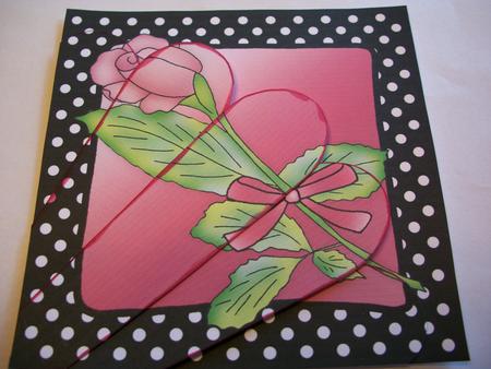 Single Rose - Fan Pyramage Topper by Geri Stringer