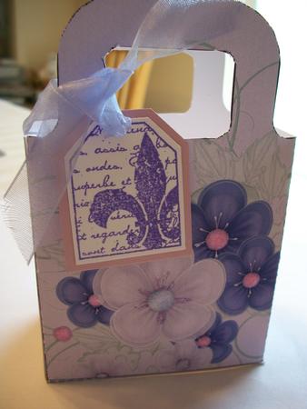 Lilac Floral Bouquet Gift Bag by Geri Stringer