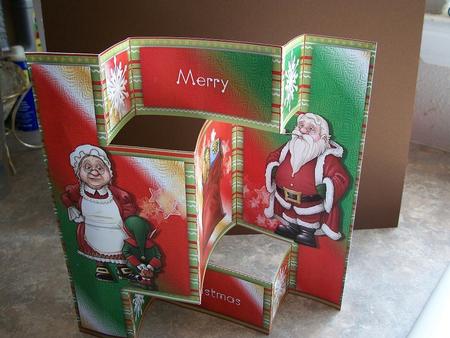 Santa and Family Tri Fold Shutter Card by Geri Stringer
