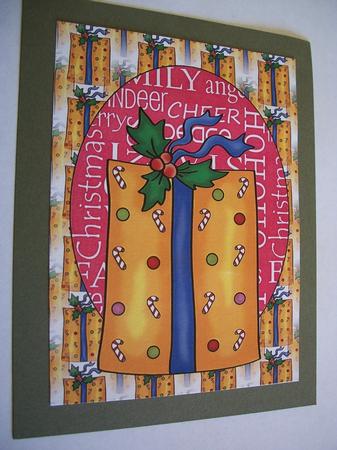 Pink Christmas Present Topper by Geri Stringer