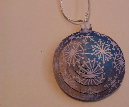 2 Red & Blue Bauble Pyramid Toppers by Geri Stringer