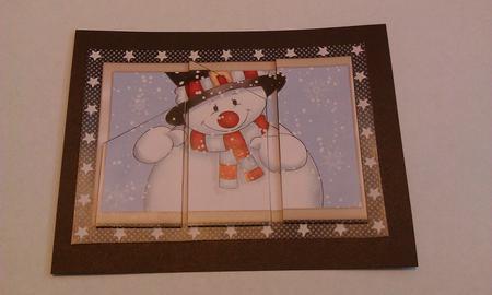 Cute Christmas Snowman Quick Card by Geri Stringer