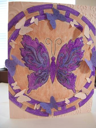 Ethnic Butterfly Glass Painting by Geri Stringer