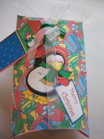 Presents and Penguin Pillow Box by Geri Stringer