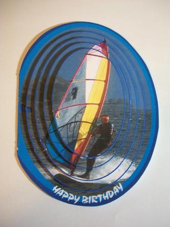 Windsurfing Oval Shaped Card by Geri Stringer