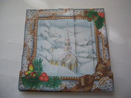 New Church Holly 5inch Square Bottom Castle Stacker by Geri Stringer