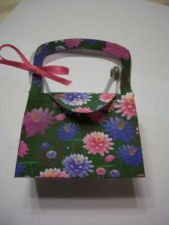 Waterlillies Handbag Shaped Gift Box by Geri Stringer