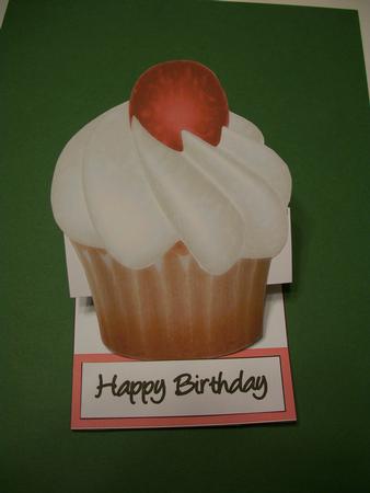Cherry Cupcake Easel Card by Geri Stringer