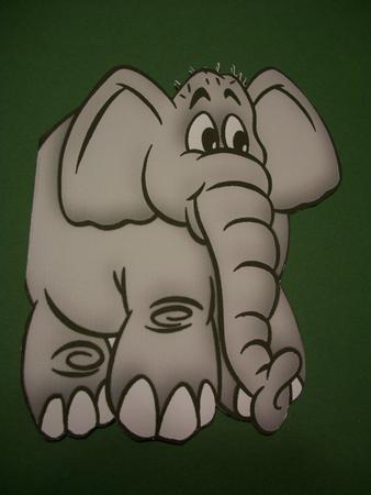 Elephant Shaped Card Happy Birthday by Geri Stringer