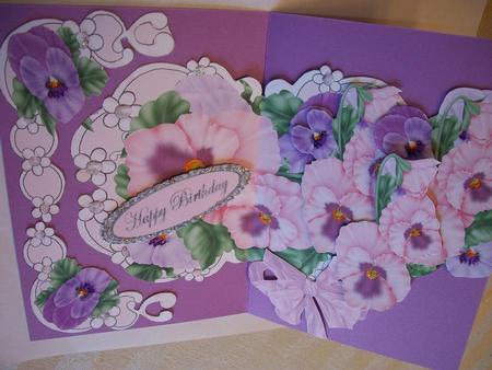 Lace, Pearls and Pansies Spiral Pop-up Kit by Geri Stringer