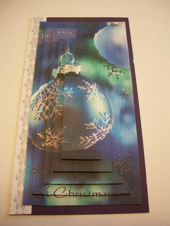 Christmas Blue Baubles by Geri Stringer