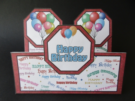 Double tent Birthday Balloons by Gillian Birch
