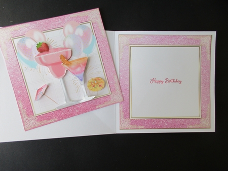 Glitter Pink 7x7ins Insert 1  by Gillian Birch