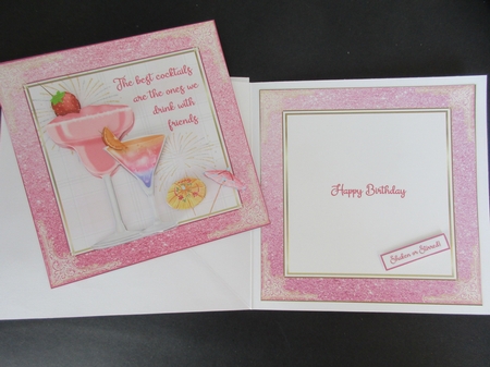 Glitter Pink 7x7ins Insert 1  by Gillian Birch