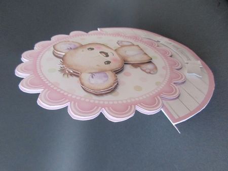 TEDDY GIRL ROCKER CARD by Gillian Birch