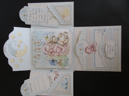 Cute as a Button Baby Boy - Folio Card Kit by Gillian Birch