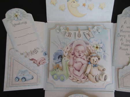 Cute as a Button Baby Boy - Folio Card Kit by Gillian Birch