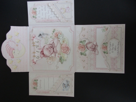 Cute as a Button Baby Girl - Folio Card Kit by Gillian Birch