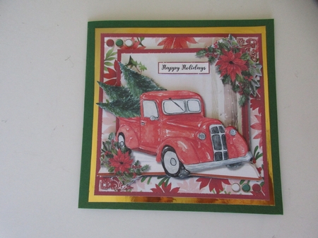 Christmas Trucks Red 1 by Gillian Birch