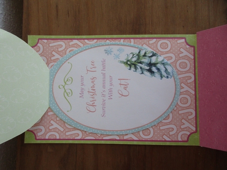 The Purr-fect Christmas 1 - Upright Z-fold Card Mini Kit by Gillian Birch
