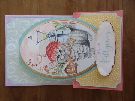 The Purr-fect Christmas 4 - Upright Z-fold Card Mini Kit by Gillian Birch