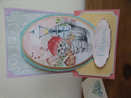 The Purr-fect Christmas 4 - Upright Z-fold Card Mini Kit by Gillian Birch