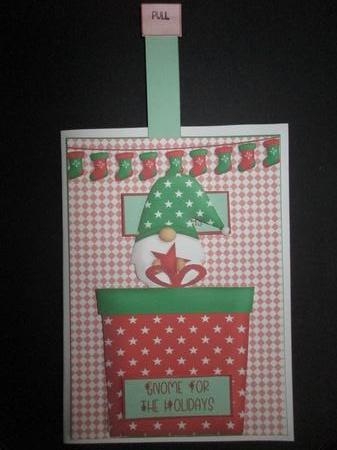 Christmas Gnome Slider Card by Gillian Birch