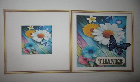 pretty floral 5x5 card with butterflies   by Gillian Birch