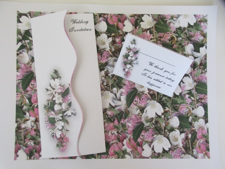 Floral Wedding Invitation and Placecards Kit by Gillian Birch