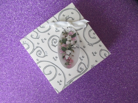 'metallic Swirls - Silver' Backing Paper - Shades of White by Gillian Birch