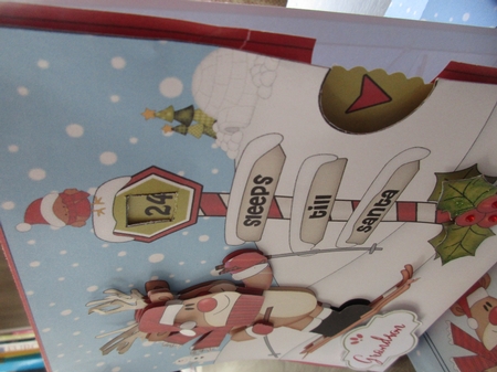 3D Xmas Rudolph Sleeps Till Santa Animated Card by Gillian Birch