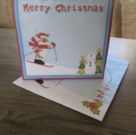 3D Xmas Rudolph Sleeps Till Santa Animated Card by Gillian Birch