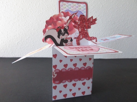 POP UP 3D BOX CARD DECOUPAGE ~ SCENT WITH LOVE VALENTINES DAY by Gillian Birch