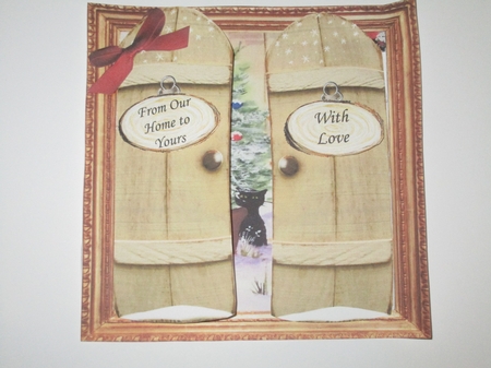 THROUGH THE GARDEN GATES CHRISTMAS 6x6 FESTIVE DOORWAY OUR HOME TO YOURS by Gillian Birch