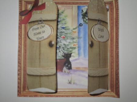 THROUGH THE GARDEN GATES CHRISTMAS 6x6 FESTIVE DOORWAY OUR HOME TO YOURS by Gillian Birch