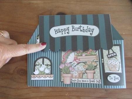 3D Shoppe Pop Up Rubber Band Card Kit  -  Buds & Blooms Flower Shop by Gillian Birch
