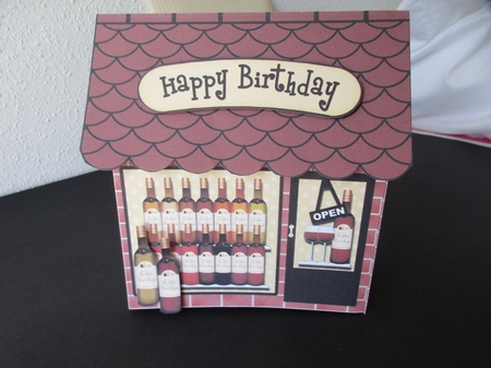 3D Shoppe Pop Up Rubber Band Card Kit  -  The Grape & Glass Wine Shop by Gillian Birch
