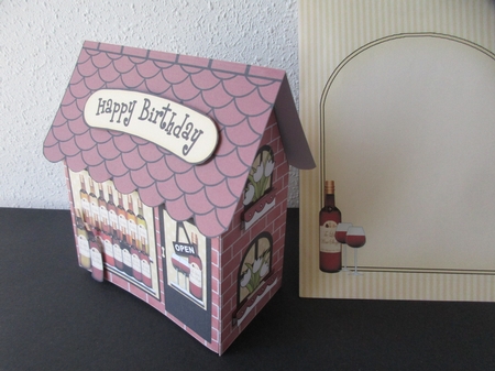 3D Shoppe Pop Up Rubber Band Card Kit  -  The Grape & Glass Wine Shop by Gillian Birch