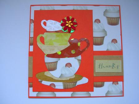 Orange Cupcake Backing Paper by Gill Busby