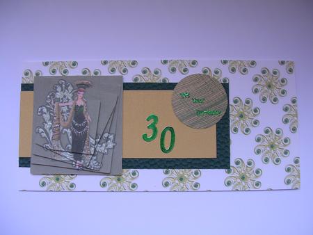 Jewelled Swirl Backing Paper in Gold and Green by Gill Busby