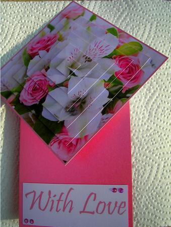 Lilies & Roses Bouquet Pyramid by Gill Busby