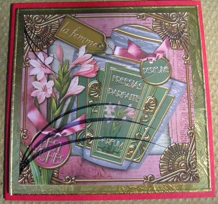 Freesia Perfume Best Wishes 5in Top Bottom Stacker by Gill Busby