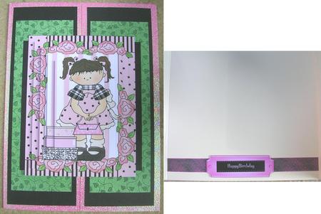 Cute Little Girl with Handbag & Presents, Pyramids by Gill Busby