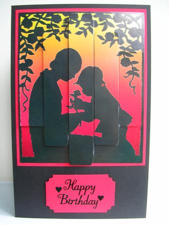 Panelled Mother and Child Silhouette by Gill Busby